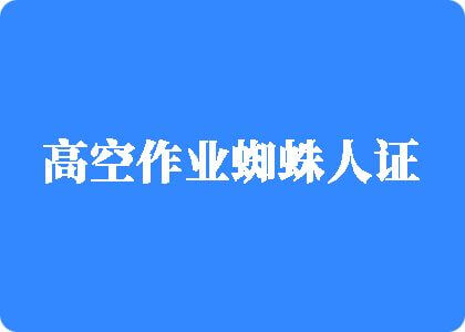 鸡巴操操操高空作业蜘蛛人证